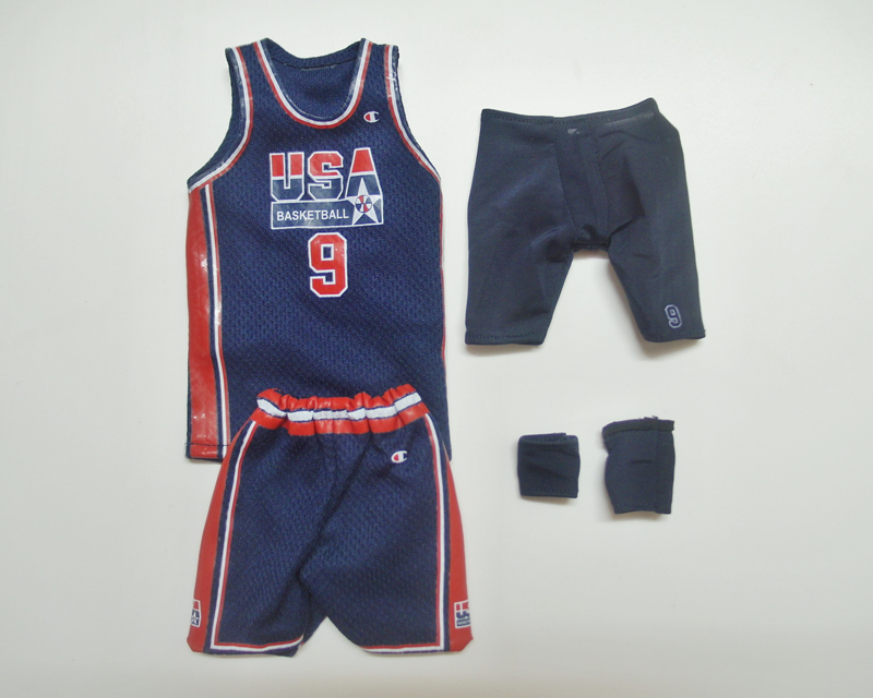 Custom 1/6 Scale Michael Jordan Blue Dream Team Jersey Suit For