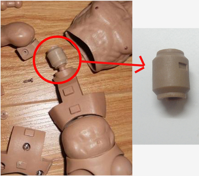 1/6 Inner Neck Joint Adapter Peg For Muscular Hot Toys Body Custom Head USA 