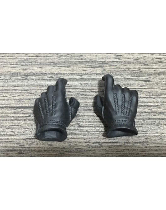 Glove Hands A53-07A 1/6 Action Figure Black * 10 