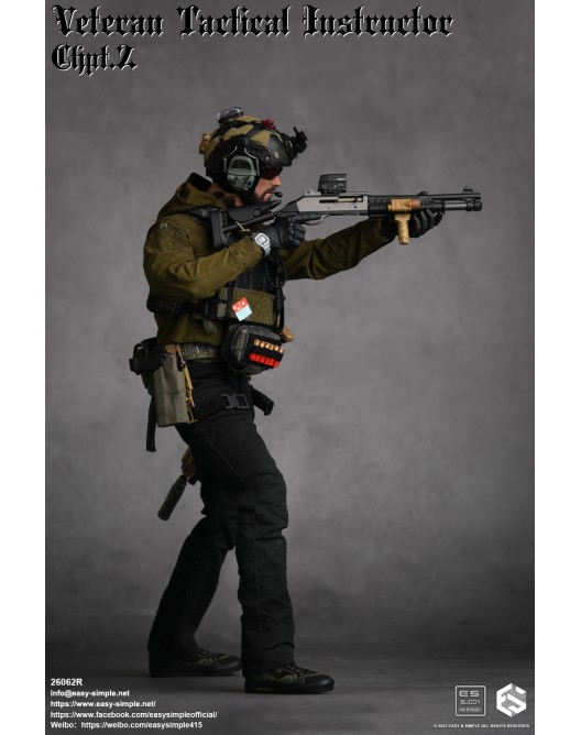 chapterii - NEW PRODUCT: Easy&Simple 26062R 1/6 Scale Veteran Tactical Instructor Chapter II 26062-07-528x668