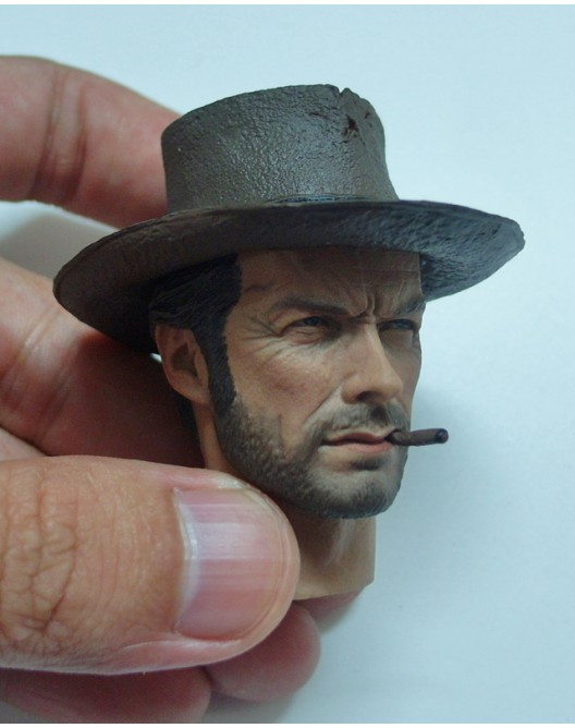 custom THE COWBOY Clint Eastwood 1/6 ACTION FIGURE HEAD 2.0 FIT HOTTOYS BODY 