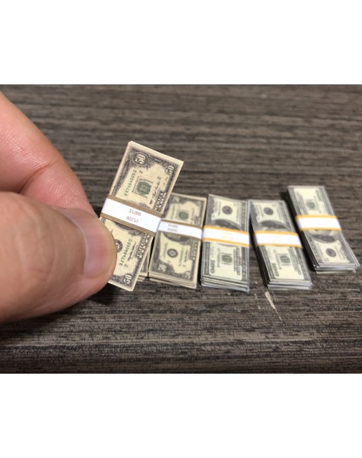 Details about   10Pcs 1/6 Scale US Dollars Cash Money Double Printed For 12" Action Figure Body