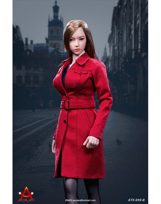ACPLAY ATX049-B 1/6 Long Coat Dress Clothing Model Set F 12" Female Figure Toys 