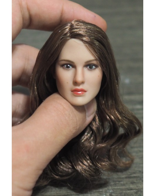 1/6 Female Head Sculpt SINGLE Braided BROWN Hair for 12'' PALE PHICEN ❶USA❶ 
