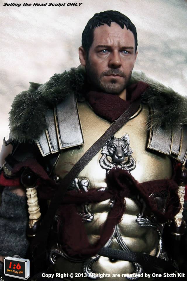 One Sixth Kit 1/6 Scale Gladiator Russell Crowe Head Sculpt